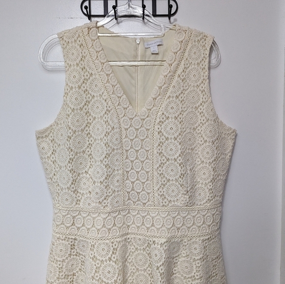Charter Club Lace Fit and Flair Dress Sz L - Picture 3 of 11